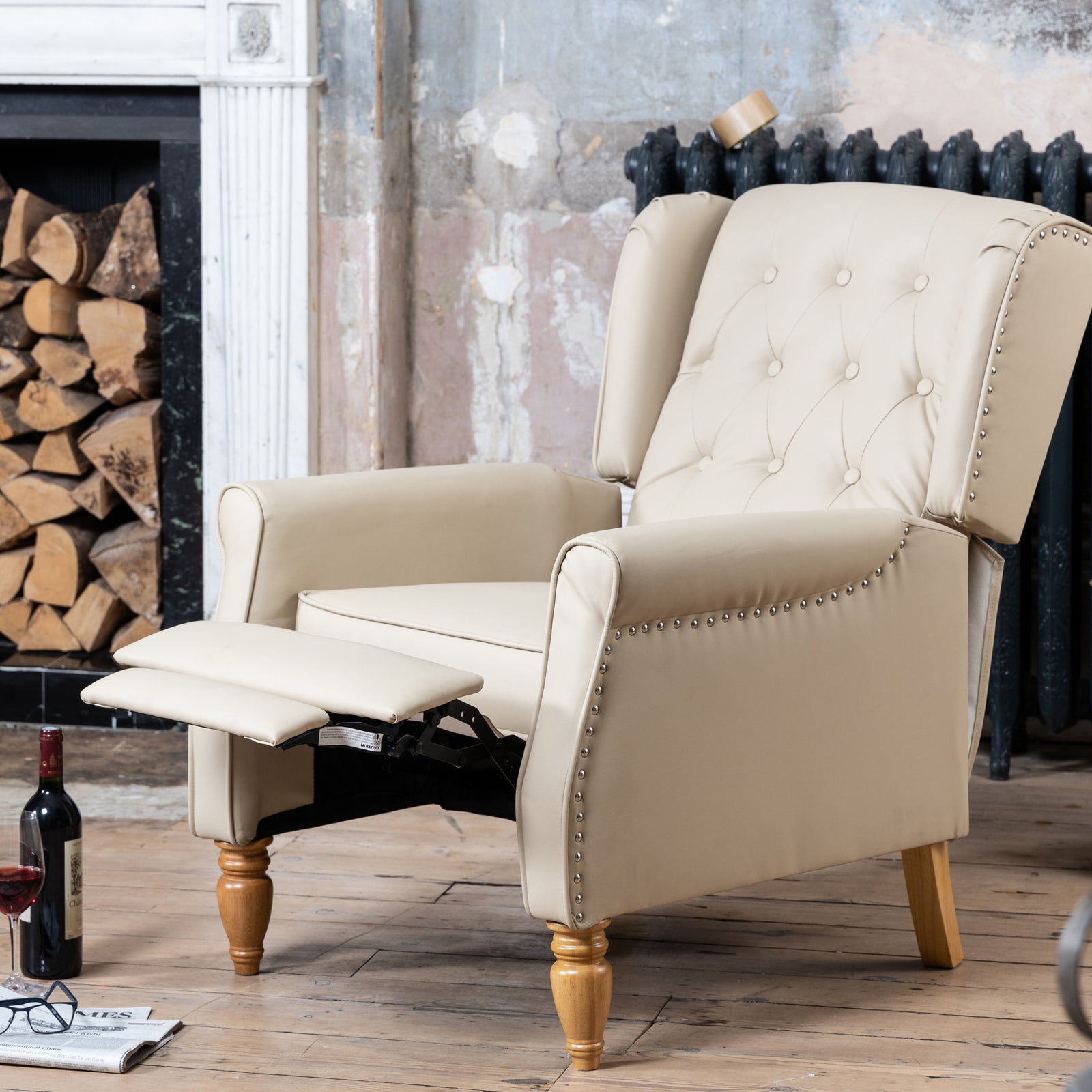 Galena Recliner Armchair | Cream