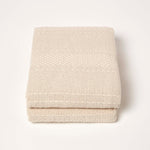 Kashi Cotton Throw With Tassels | 225cm x 255cm | Natural