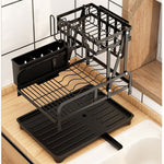 2-tier Dish Drainer With Drying Tray