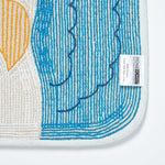 Non Slip 100% Cotton Duck Pond Bath Mat | 50 x 125cm | Blue & White