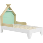 Toddler Bed Frame Bedroom Furniture W/ Guardrails, 144 X 74 X 110cm