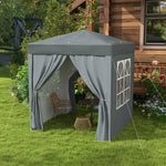 2mx2m Pop Up Gazebo Party Tent Canopy Marquee W/ Storage Bag