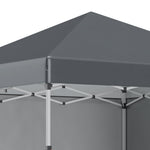 3x3 (m) Pop Up Gazebo Party Tent W/ 2 Sidewalls, Weight Bags | Dark Gray