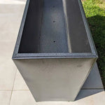 Long Zinc Galvanised Tall Trough Planter | 90cm x 30cm x 60cm | Silver Black