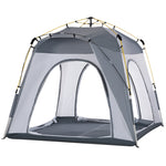 3 Man Pop Up Tent Automatic Camping Backpacking Dome Shelter | Light Slate Gray