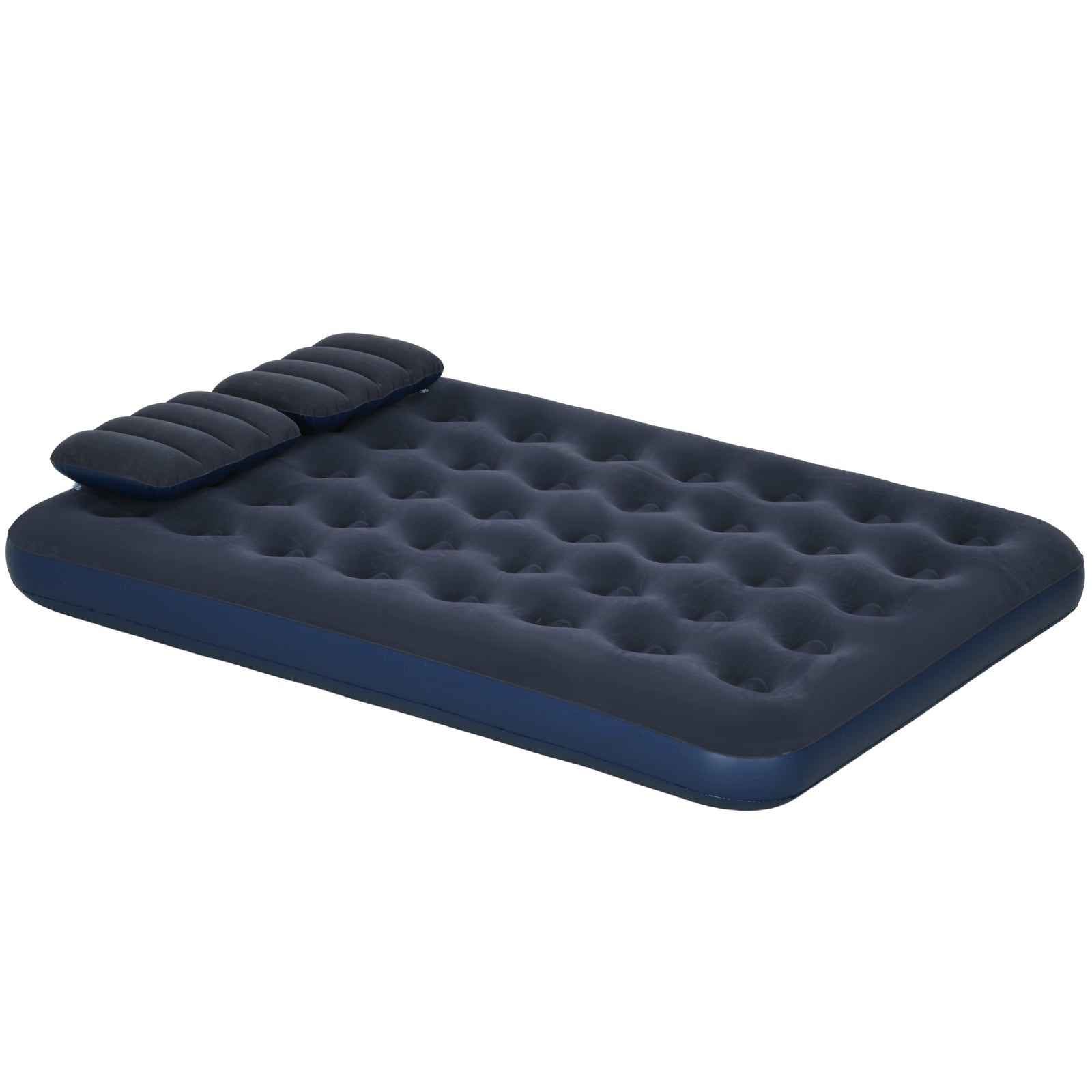 King Size Air Bed With 2 Pillows | Blue