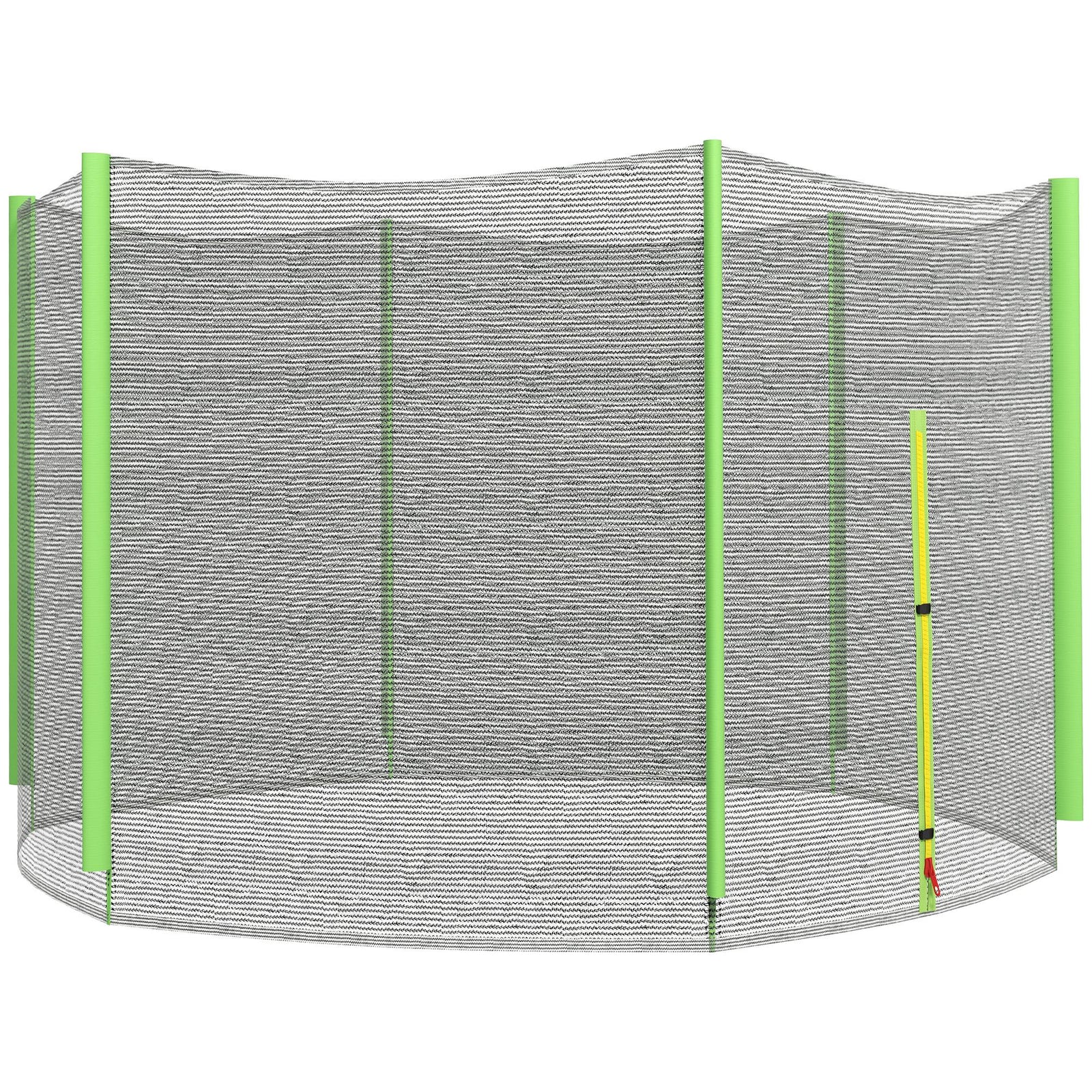 8ft Trampoline Net Replacement Safety Net W/ Zipped Door | Green