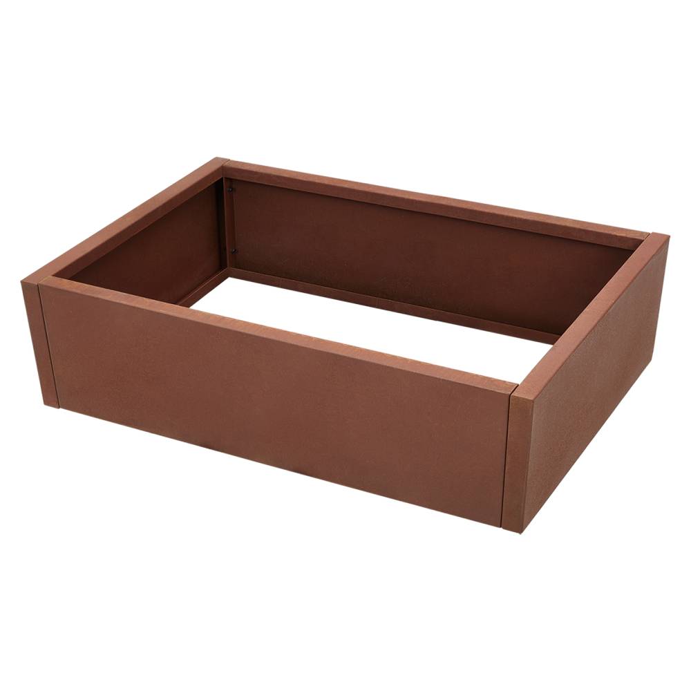 Rusty Raised Bed Steel Planter Box – Outdoor Garden Flower Bed, Weatherproof Rust Finish, Durable Raised Planter For Patio & Yard | Large