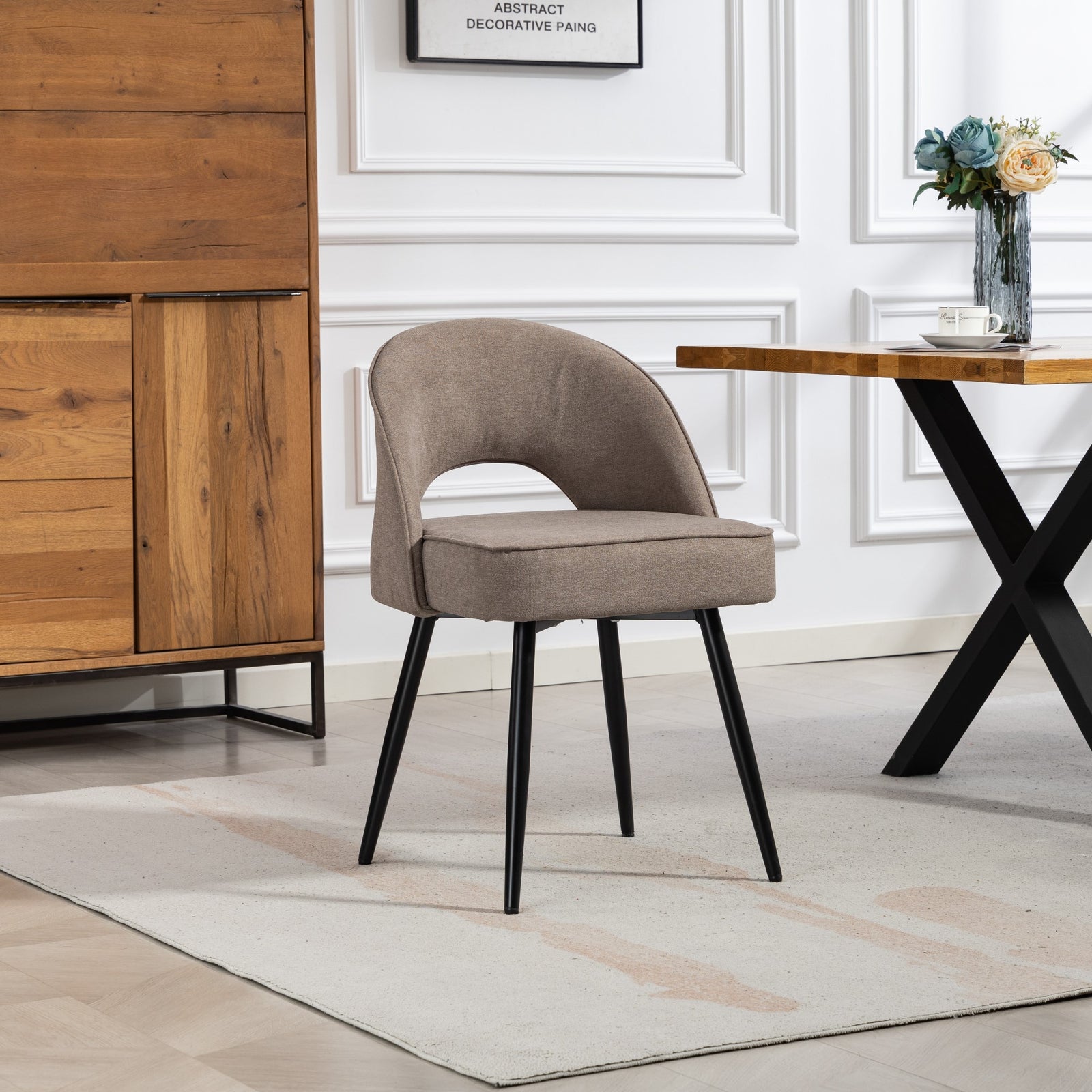 Ashley Fabric Dining Chairs - Set Of 2 | Brown