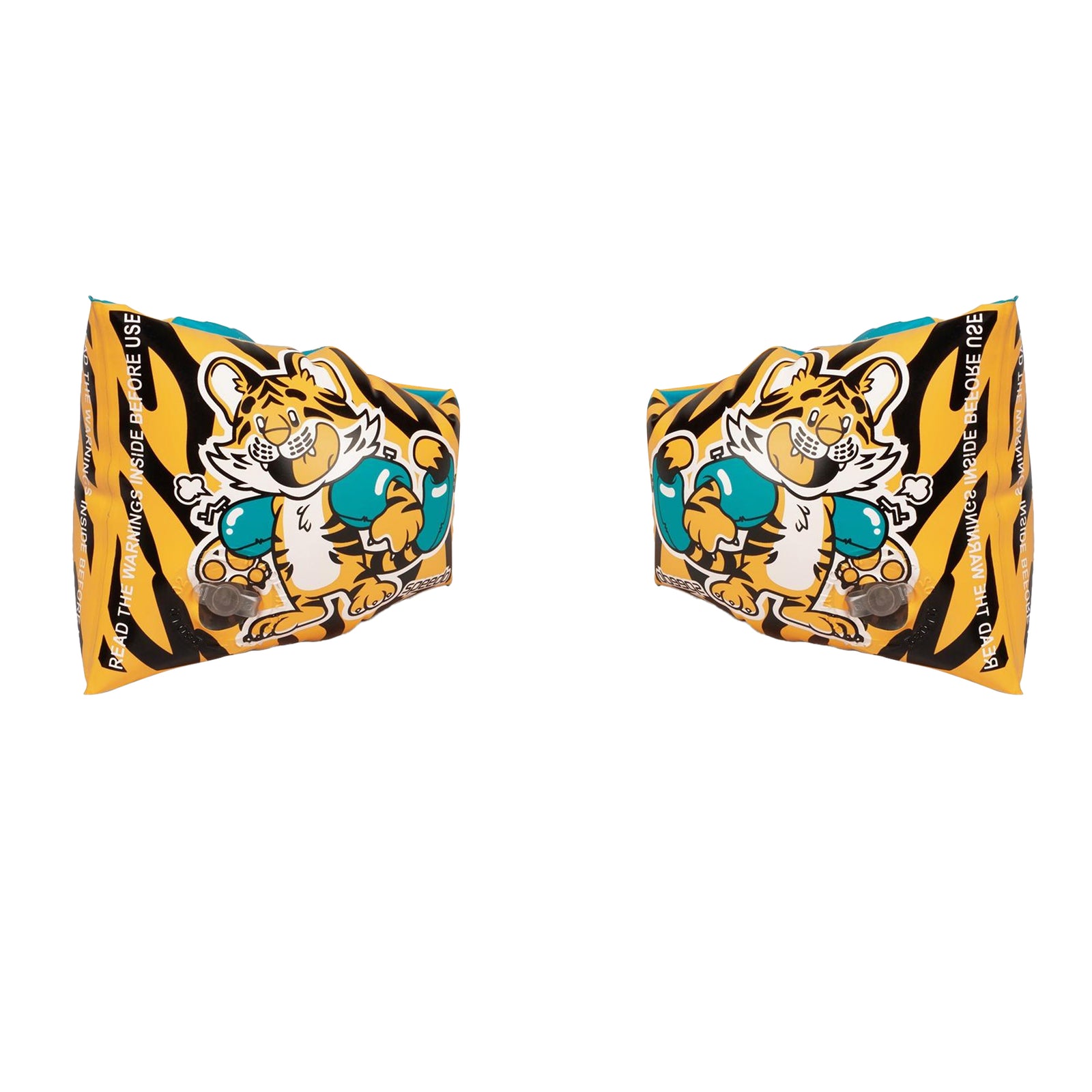 Childrens/kids Tiger Swimming Armbands | 2-6 Years | Orange