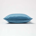 Filled Velvet Cushion With Piped Edge 46 X 46 Cm | 45cm x 45cm | Turquoise