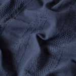 Kashi Cotton Throw With Tassels | 255cm x 360cm | Navy Blue