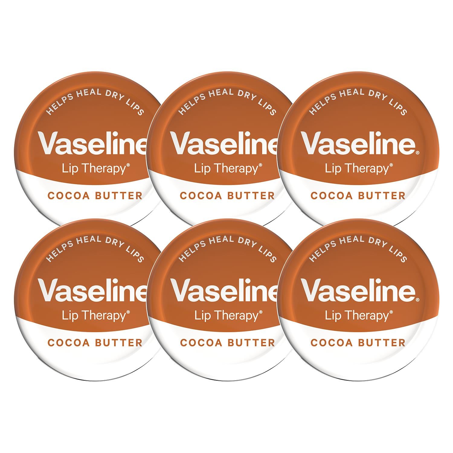 Lip Therapy Petroleum Jelly Cocoa Butter, 6x20gm