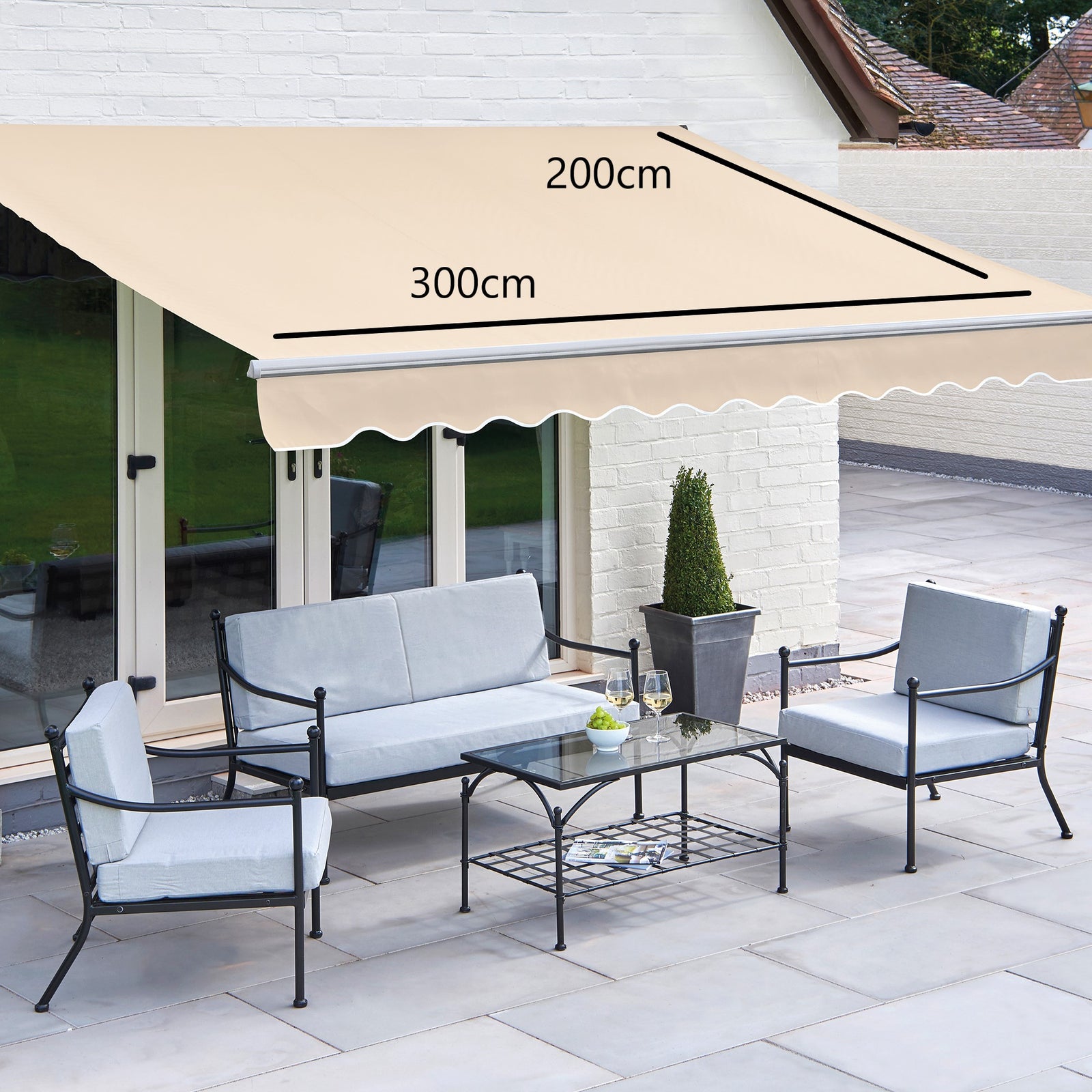 Easy Fit Balmoral Beige Awning | 3m