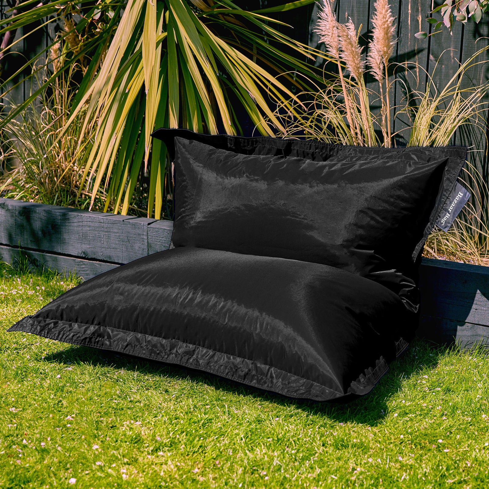 Giant Indoor Outdoor Bean Bag Lounger | Black