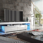 Nova Tv Unit 200cm With Led Lights | White