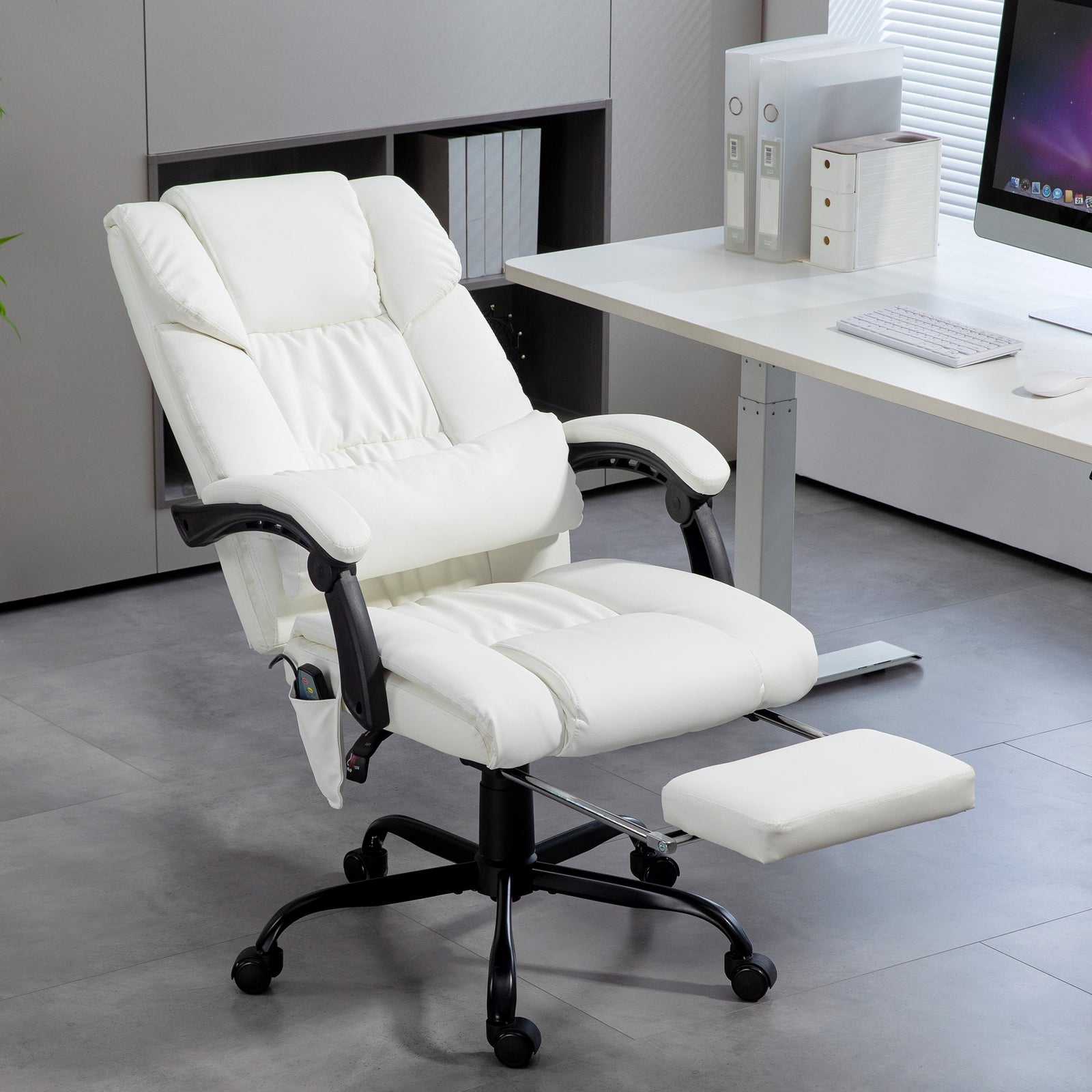 Pu Leather Massage Office Chair 6 Vibration
