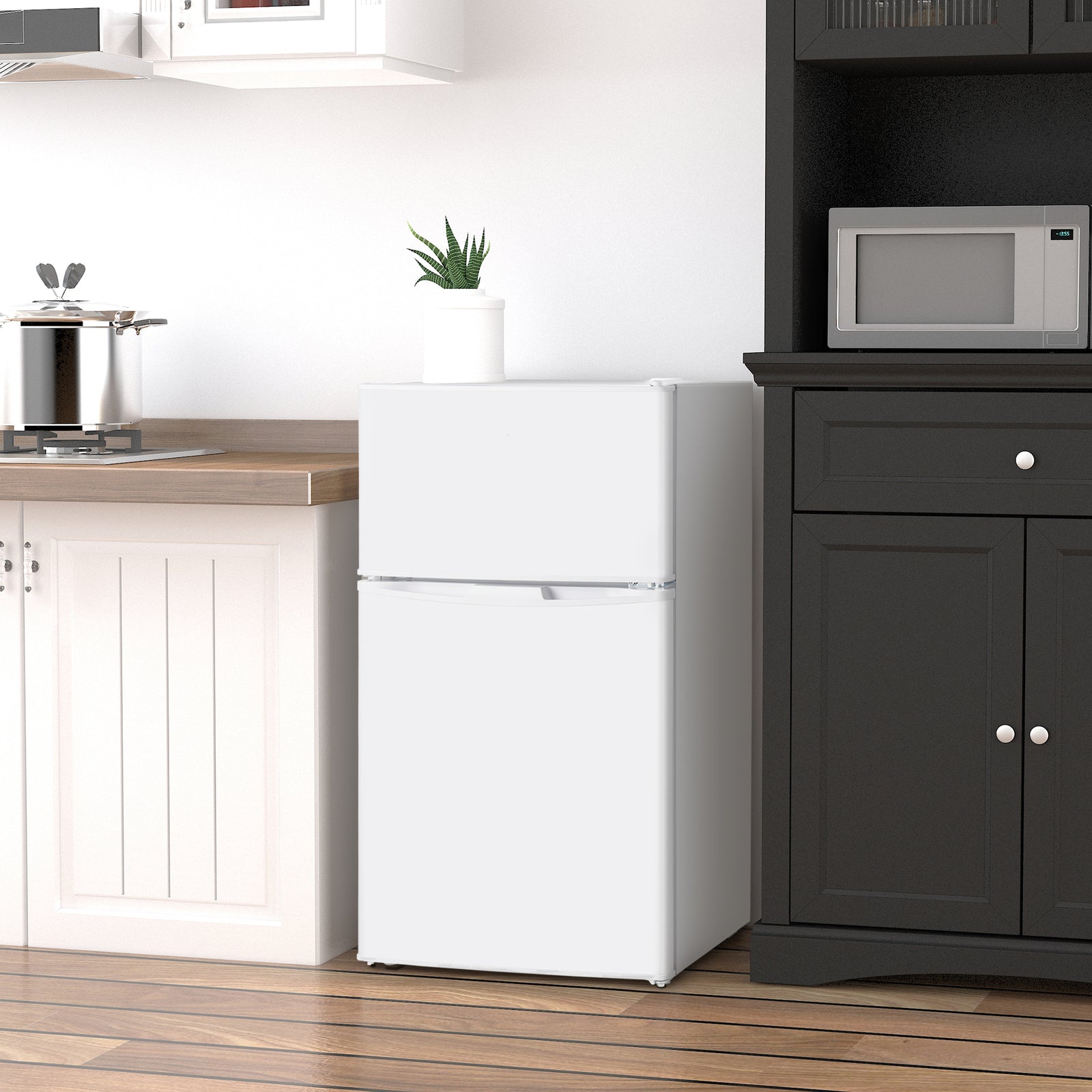 88l Small Fridge Freezer With 5-setting Thermostat, Inner Light | White