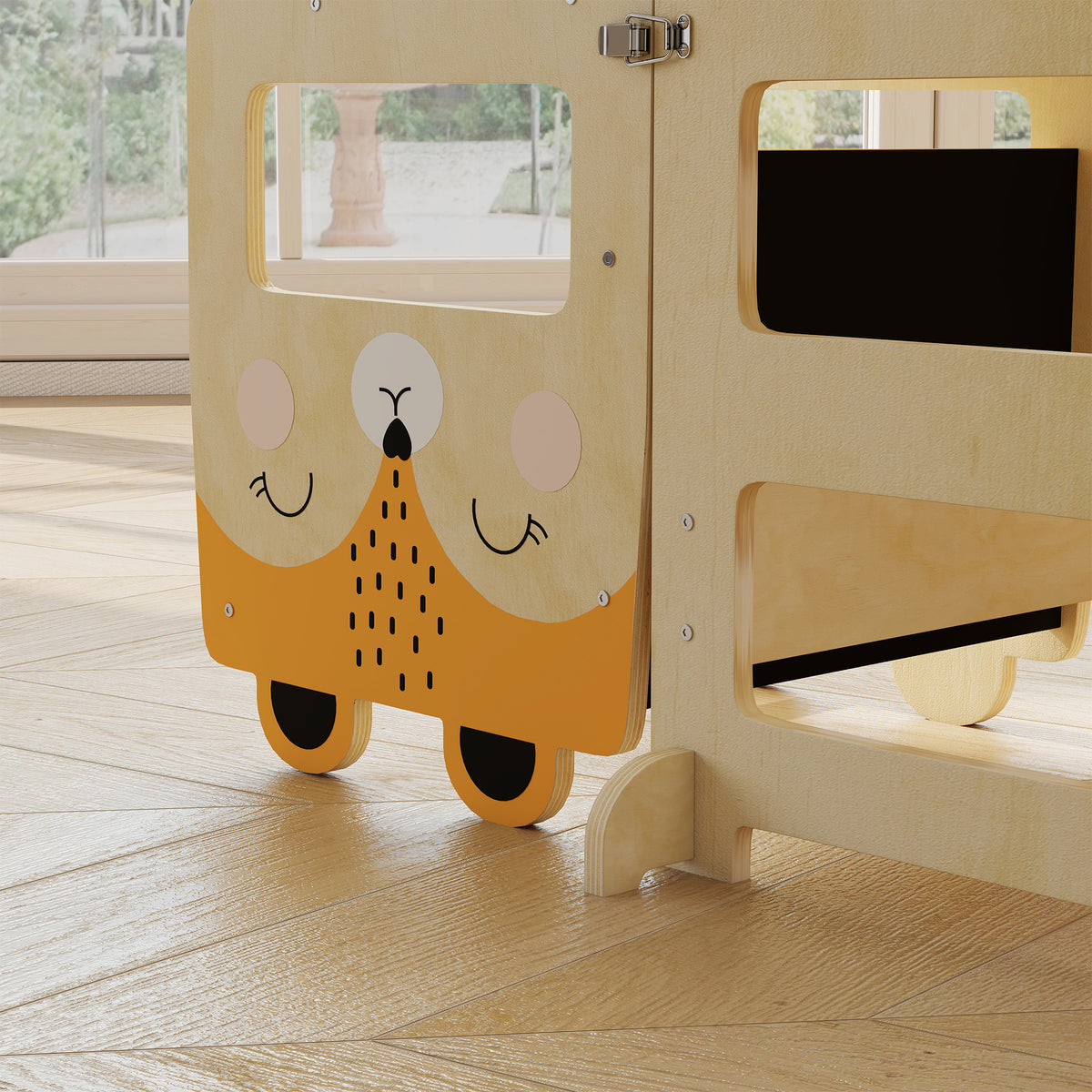 AIYAPLAY Toddler Step Stool With Chalkboard For Kitchen Counter