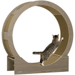 Cat Wheel With Brake, Scratching Pads - Walnut Brown