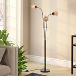 Paper Rope String-wrapped Lampshade Floor Lamp