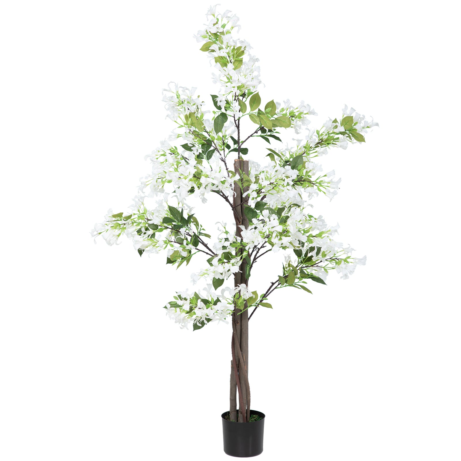 Potted 150cm Artificial Plants Honeysuckle Flower White
