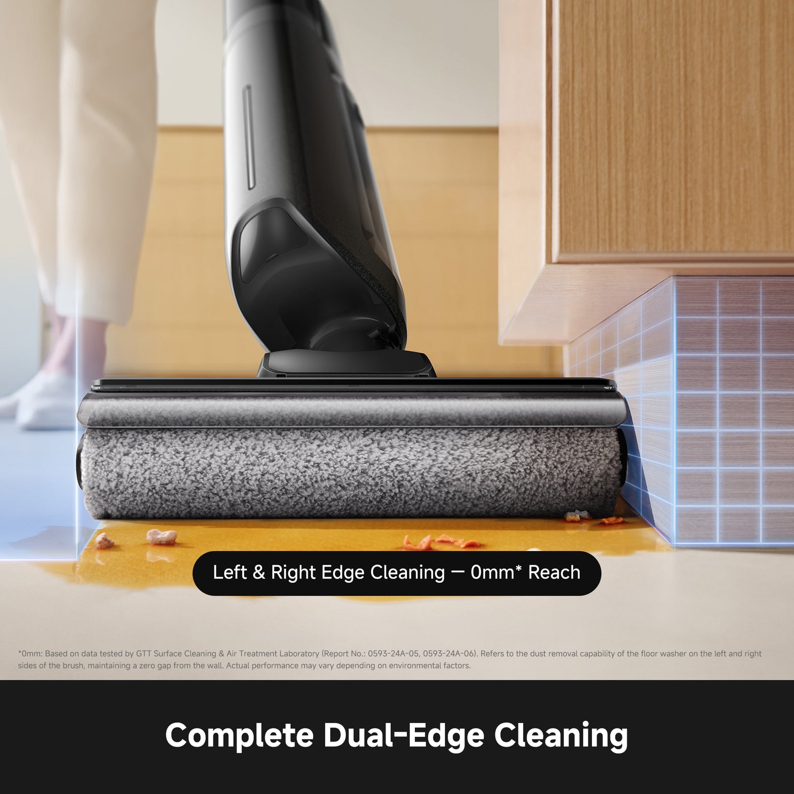MOVA M10 Air Wet & Dry Vacuum Cleaner, 20,000Pa Suction, 60-Degree Hot Air Brush-Drying System, 180-Degree Lie-Flat Design