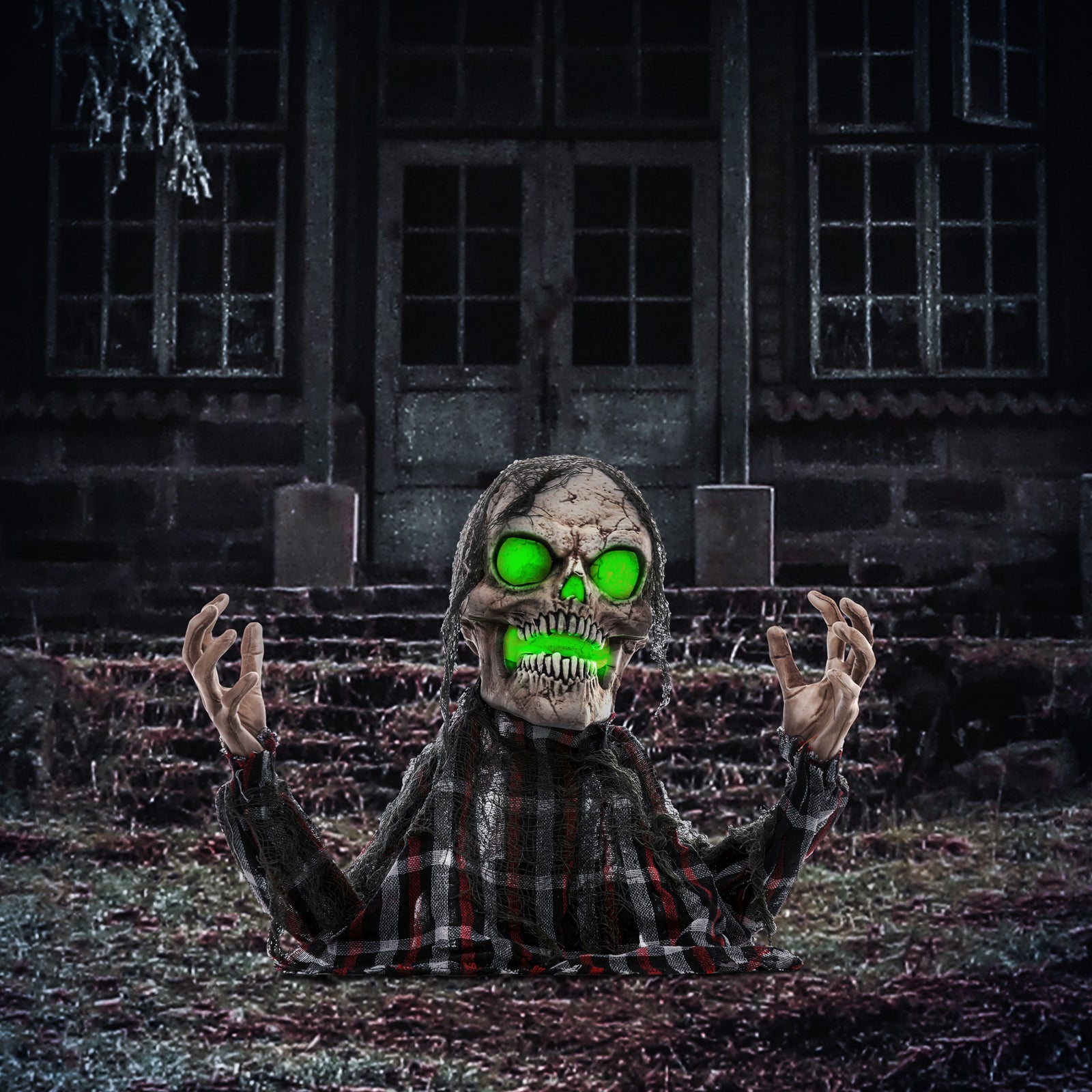 Groundbreaker Skeleton Halloween Animatronic Prop For Indoor Outdoor