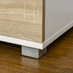 HOMCOM Bedside Table With 3 Drawers, Modern Nightstand, End Table