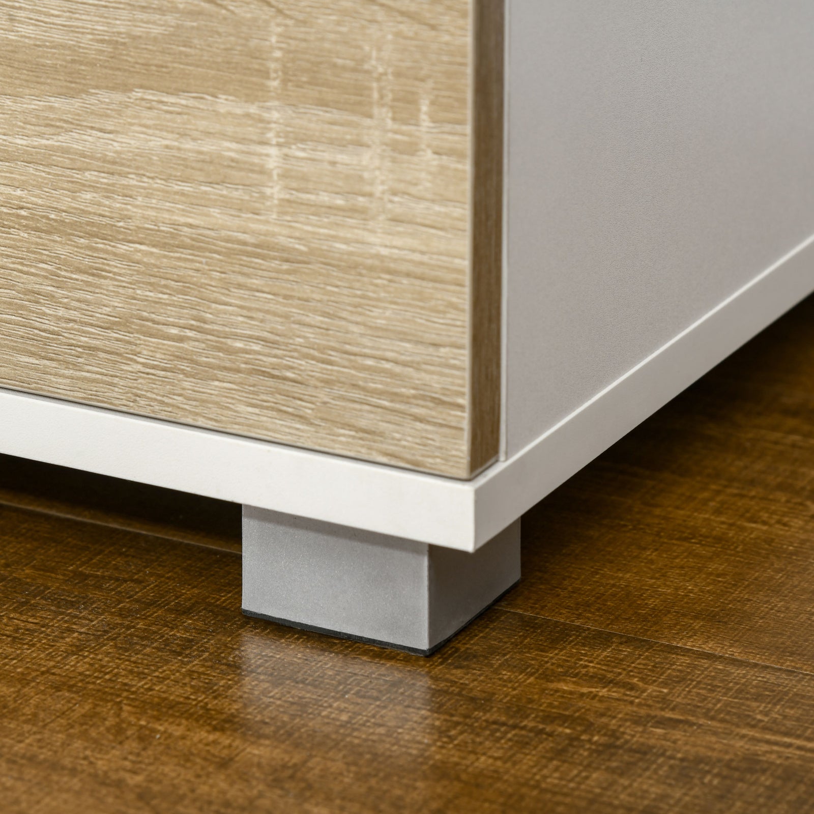 HOMCOM Bedside Table With 3 Drawers, Modern Nightstand, End Table