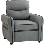 HOMCOM Armchair, Faux Leather Accent Chair With Thicken Cushion
