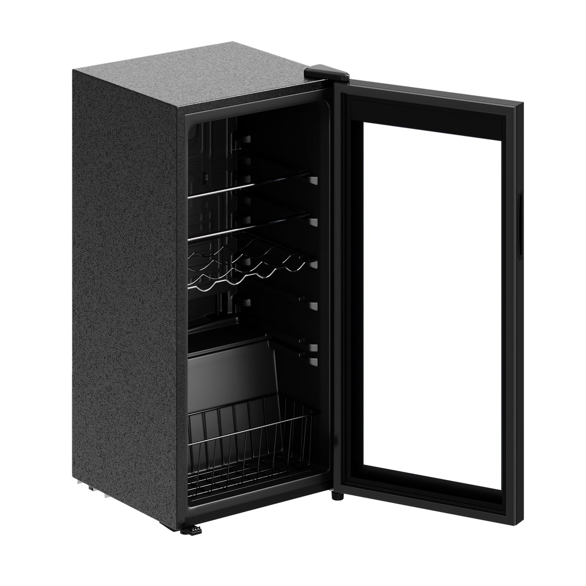 Airoa 92l Freestanding Under Counter Fridge Beverage Cooler With Glass Door