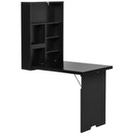 Multi-functional Folding Wall-mounted Drop-leaf Table | Jet Black