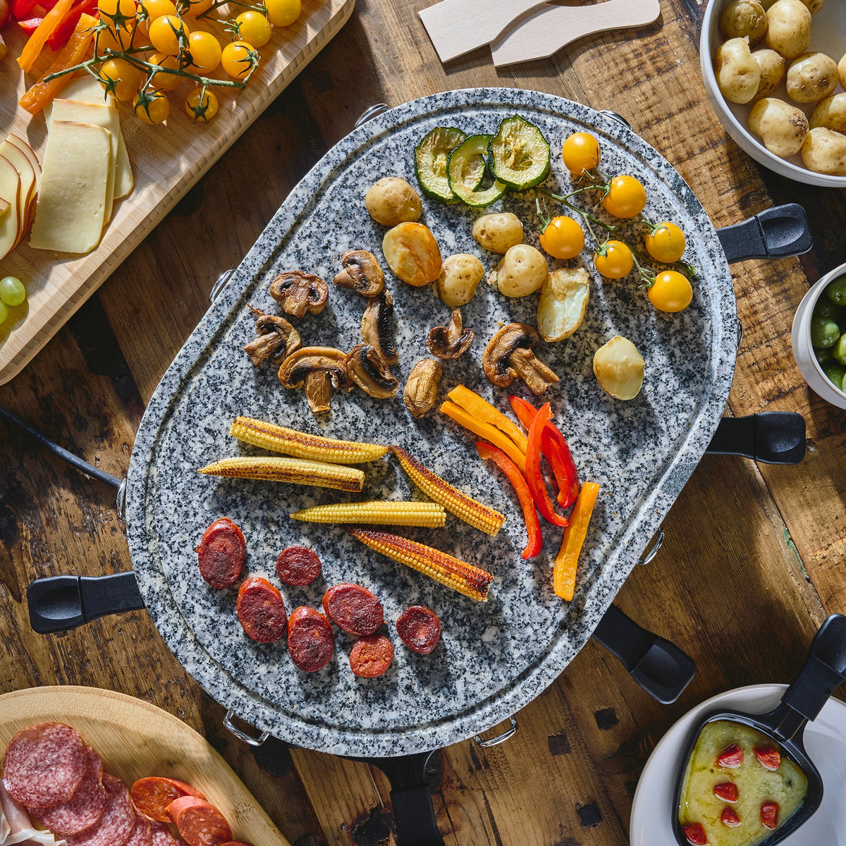 Electric Raclette Grill With Stone Plate