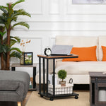 Mobile Sofa Side Table, Laptop Stand, Storage