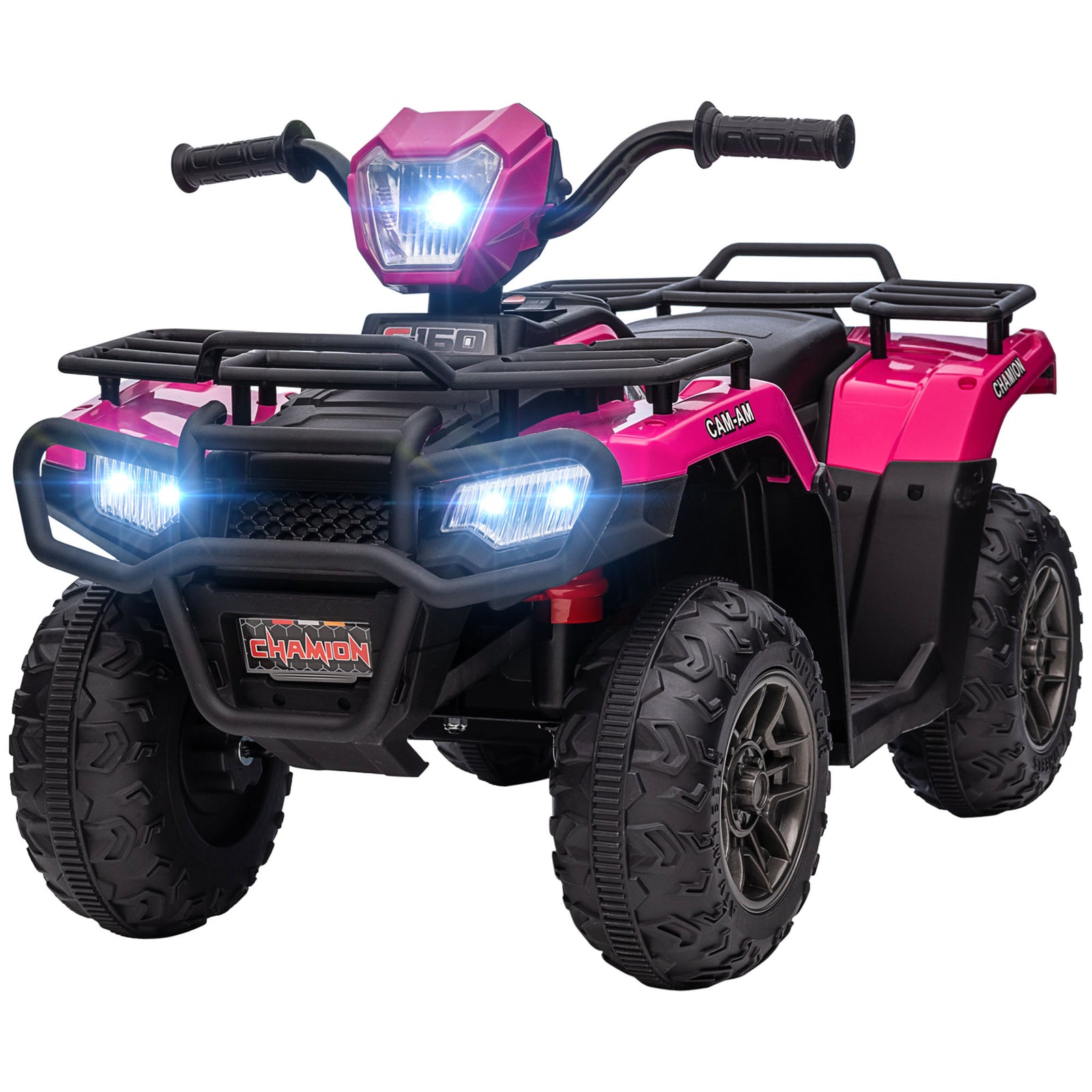 12v Electric Quad Bike For Kids W/ Led Headlights, Music | Pink