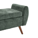 Modern Upholstered Storage Bench | Green