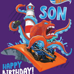 Hot Wheels Son Birthday Card Official Product