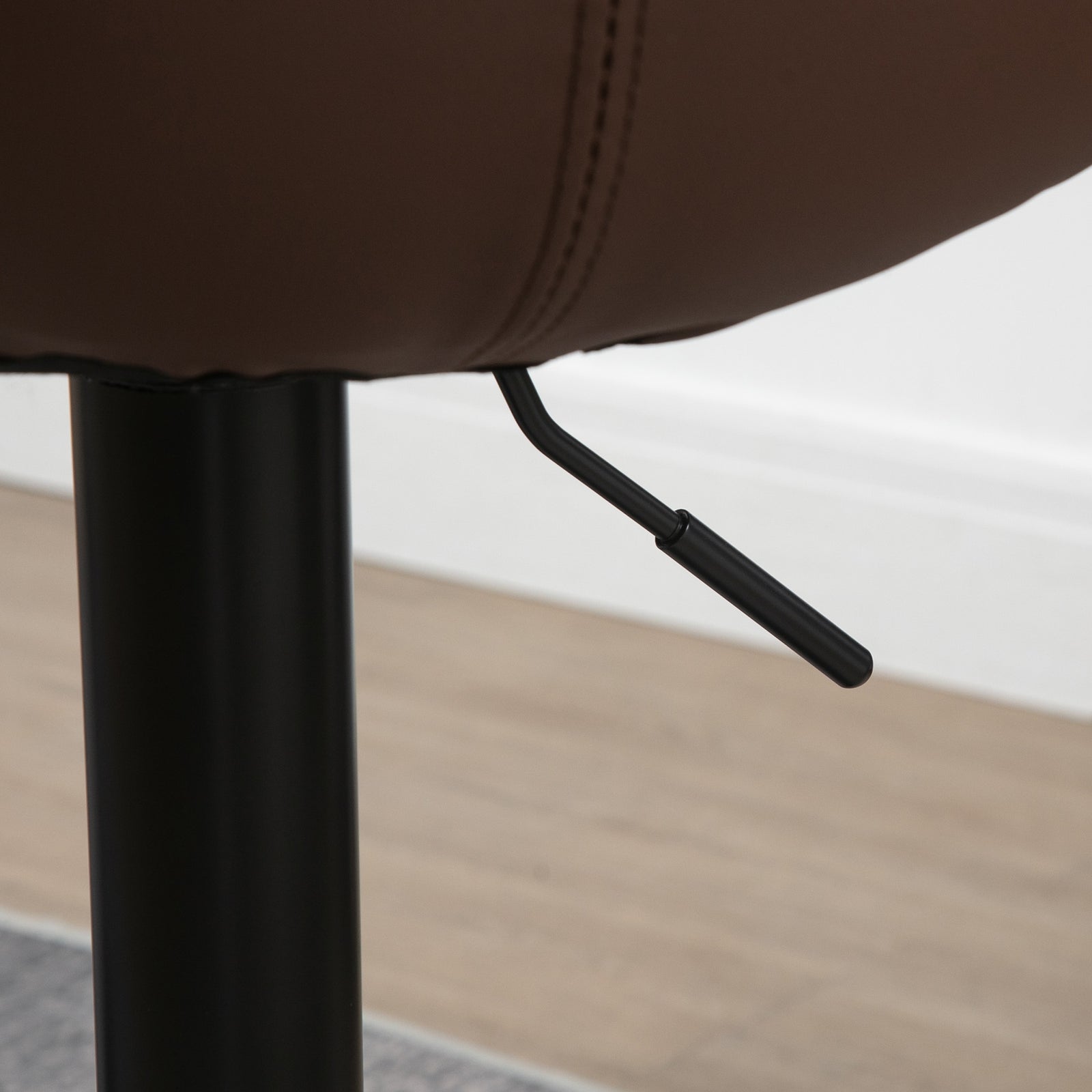 Adjustable Counter Barstools With Footrest | Brown