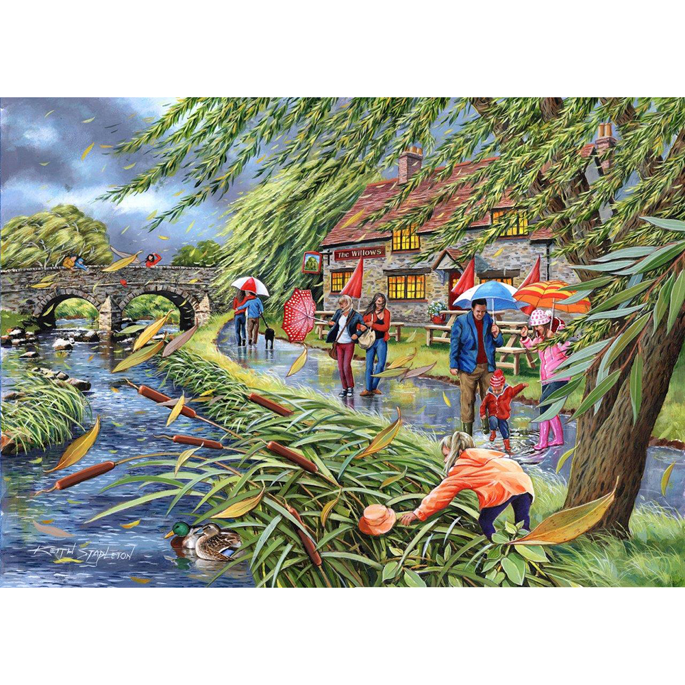 Wind At The Willows - 1000 Piece Jigsaw Puzzle For Adults