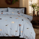 Kennel Club Cotton Printed Duvet Cover Set | Double | Grey