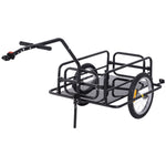 Folding Bicycle Cargo Cart With Hitch Black