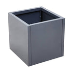 Zinc Galvanized Steel Planter Box With Drainage Hole –square Raised Planter Box Outdoor Balcony Garden Trough Pot | Medium | Anthracite Grey