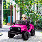 12v Kids Electric Ride On Car Truck Off-road Toy W/ Remote Control | Pink