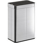 HOMCOM 55l Sensor Bin, Automatic Smart Bin With Soft-close Lid, Silver Tone