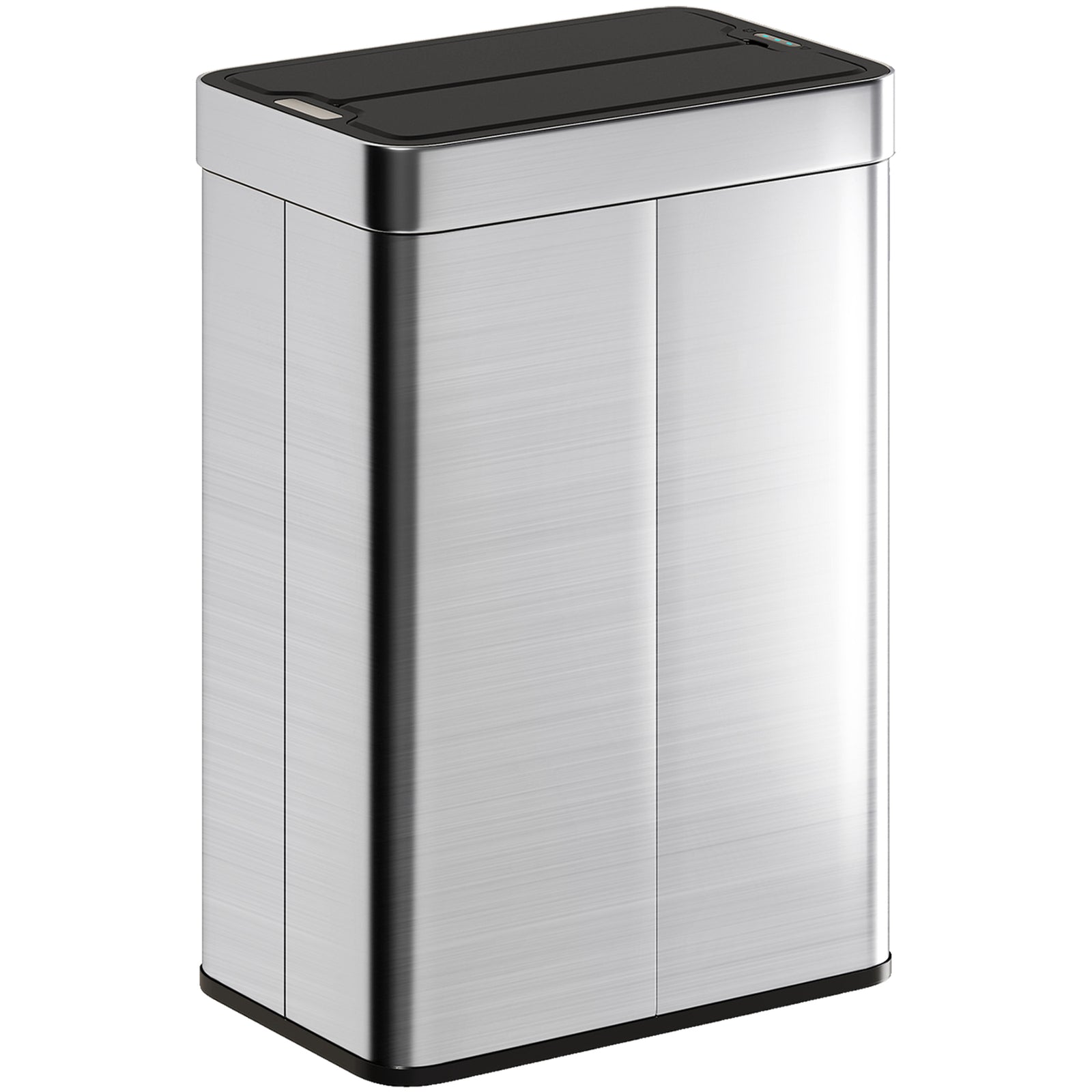 HOMCOM 55l Sensor Bin, Automatic Smart Bin With Soft-close Lid, Silver Tone