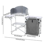 Outdoor Portable Camp Kitchen With Zippered Storage