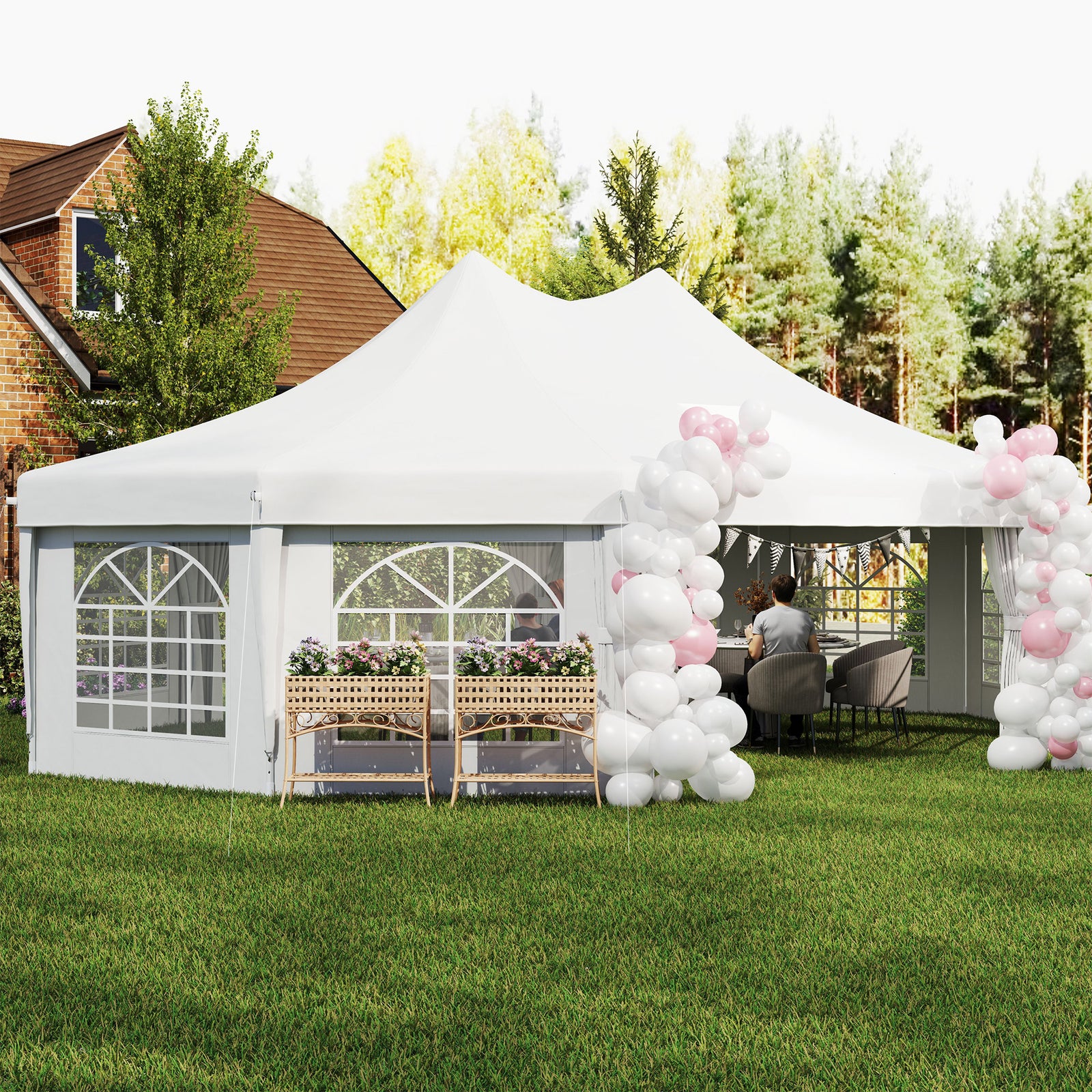 10 Sides Heavy Duty Tent Gazebo Outdoor Party Wedding Event