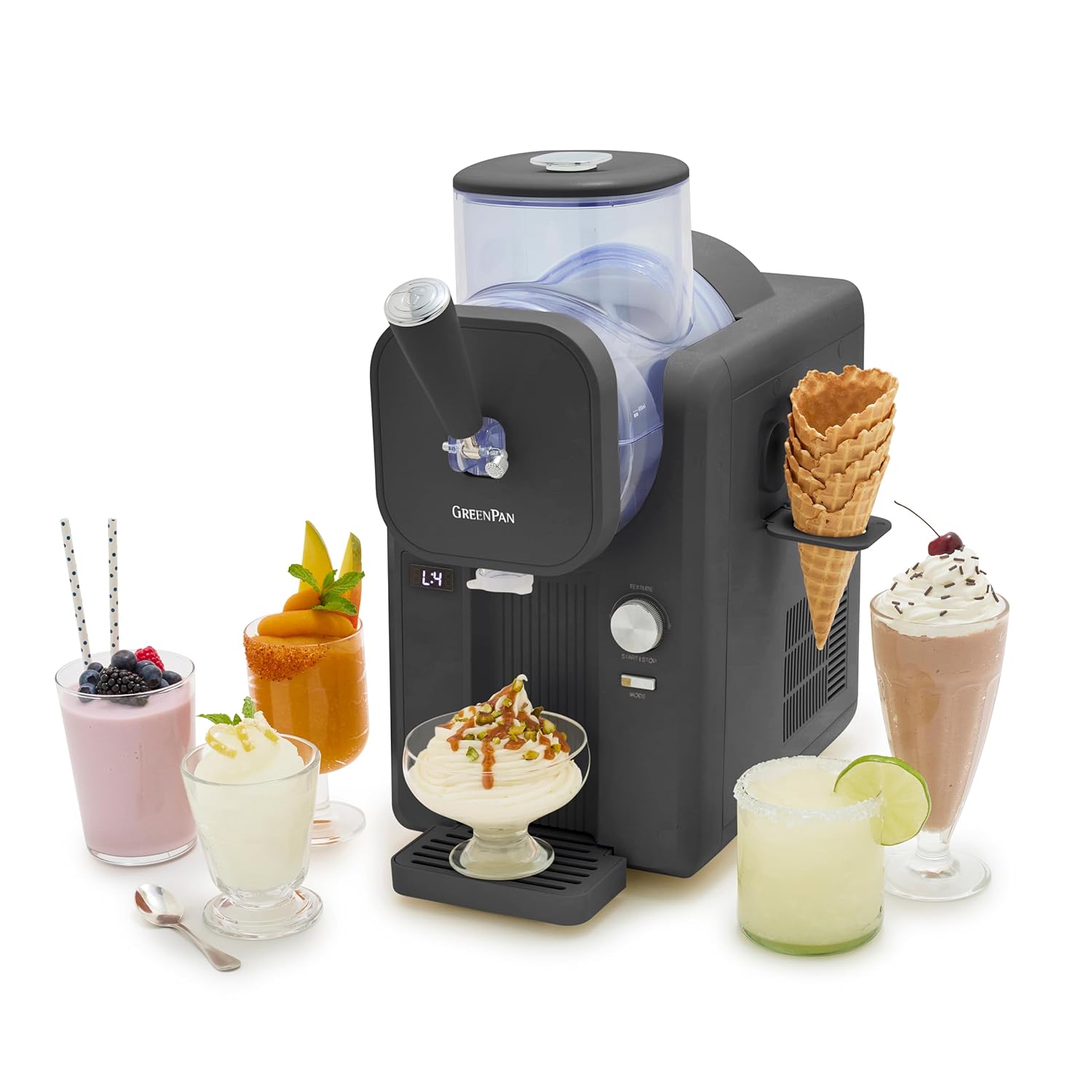 Frost Ice Cream Maker & Slushie Machine With Built-in Compressor | Grey