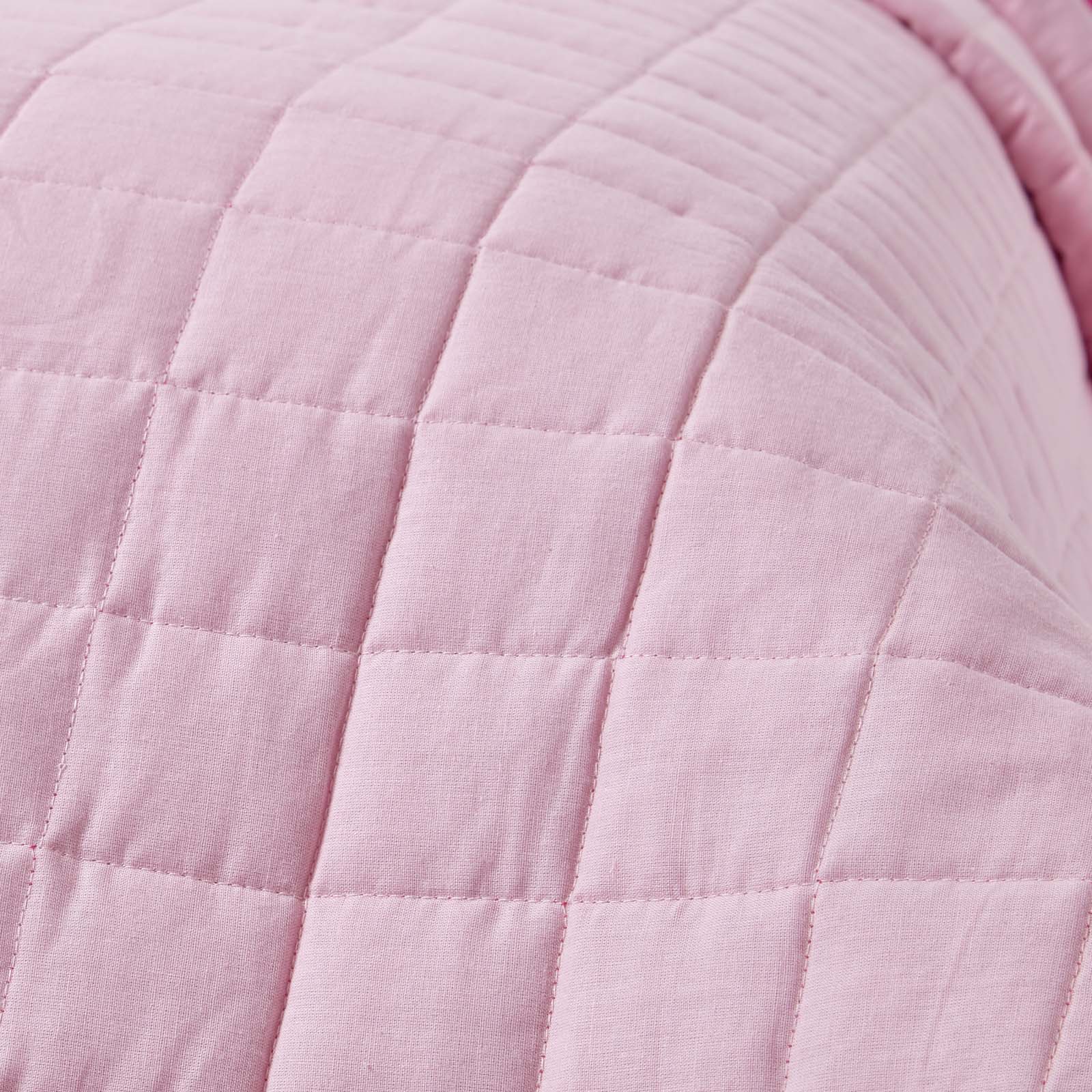 Cotton Quilted Reversible Bedspread | 150cm x 200cm | Cerise pink
